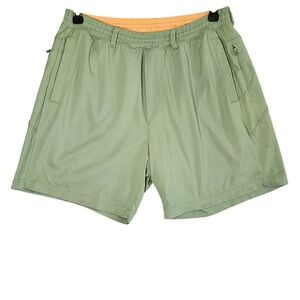 Birddogs Gym Shorts Mens XXL Green Lined Zipper Pockets Athletic Golf Gorpcore